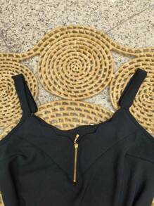 Women Tank Tops & Camis - 黑色 - 查看 4
