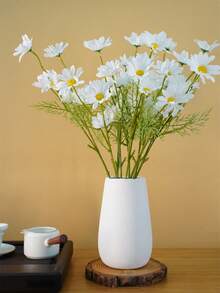 1pc Artificial Mini Daisy Flower Bouquet For Home Decoration - White - View 3