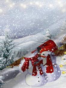 1 Miếng Mẫu giáng sinh In Khăn trải bàn - Nhiều màu - Xem 5