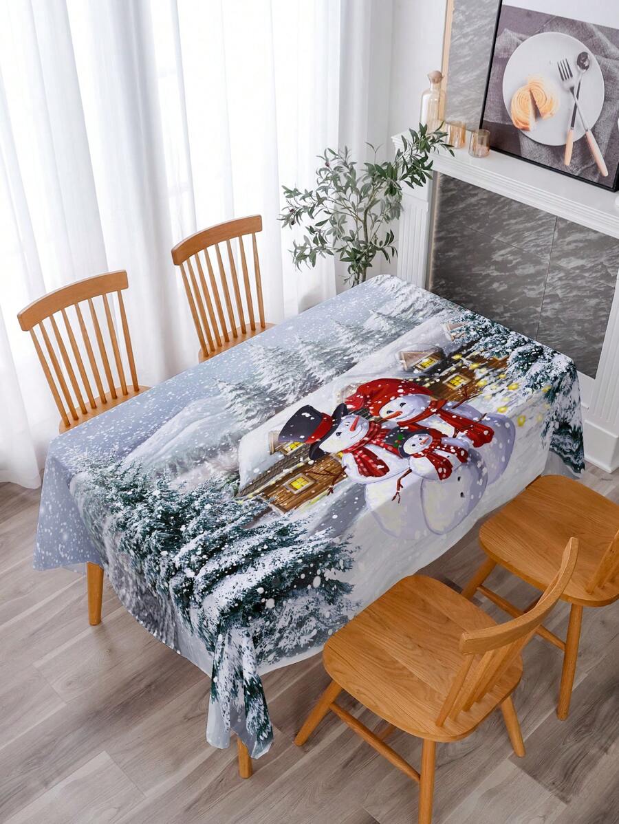 1 Miếng Mẫu giáng sinh In Khăn trải bàn - Nhiều màu - Xem 1