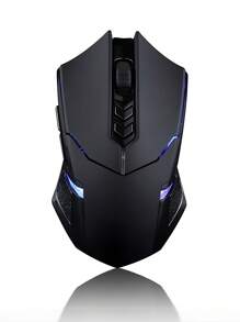 Mouse De Gaming Inalámbrico Ergonomico Victsing Pc066c Con 7 Botones De Clic Silenciosos Para Pc, Windows, iOS 5 Dpi Ajustable Negro Y Rojo 2.4g | Ratón para Videojuegos Pro - Negro - Ver 6