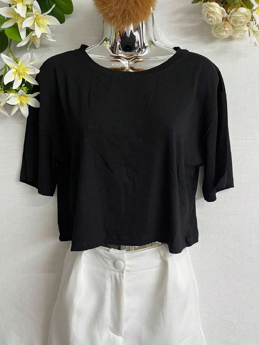Women Tops - 黑色 - 查看 1