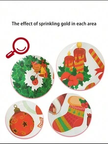 9pcs Christmas Snowflake Decorative Window Stickers, Electrostatic Sticker For Decorating Shop Windows, Glass Doors, Etc. - Blue - View 4