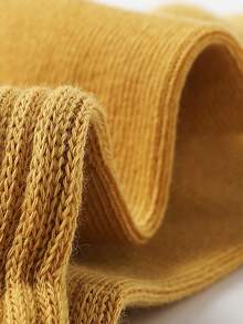 3pairs/set Infant Non-slip Gel Socks With Vertical Stripes & Ruffle Cuff & Round Collar, Comfortable And Versatile For Everyday Wear - Multicolor - View 8