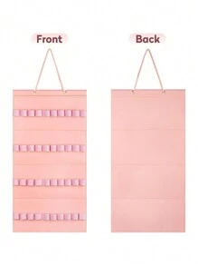 1個發箍收納架,發箍收納組織架,掛牆式發飾收納盒,大容量發飾掛牆裝飾品,適用於幼兒園門戶壁櫥(粉色) - 粉色 - 查看 6