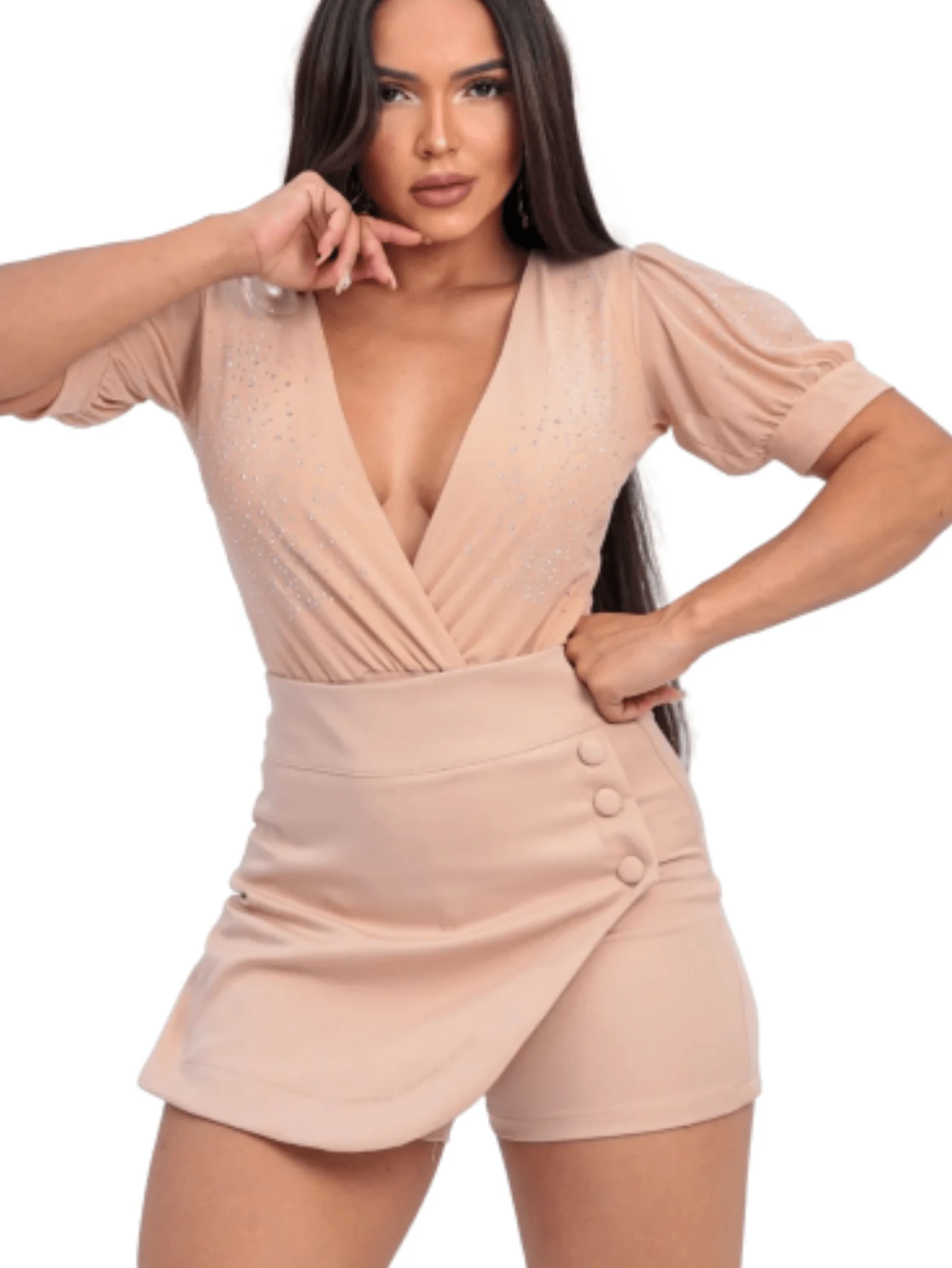 Women Two-piece Outfits - Màu be - Xem 1