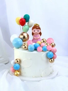 50pcs Mixed Size Gold Foam Balls For Cake Decoration, Back To School Valentine Day
