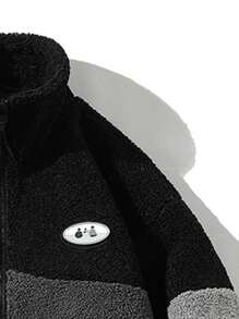 Chaqueta Sudadera De Forro Polar Grueso Para Hombre - Negro - Ver 4