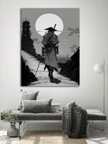 1張古代武士海報帆布畫,適用於客廳、臥室、書房、遊戲室之家居裝飾品 - 彩色 - 查看 1