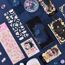 可愛的粉紅玫瑰設計貼紙