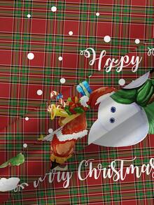 1入組聖誕主題圖案桌布 - 多樣化色 - 查看 5