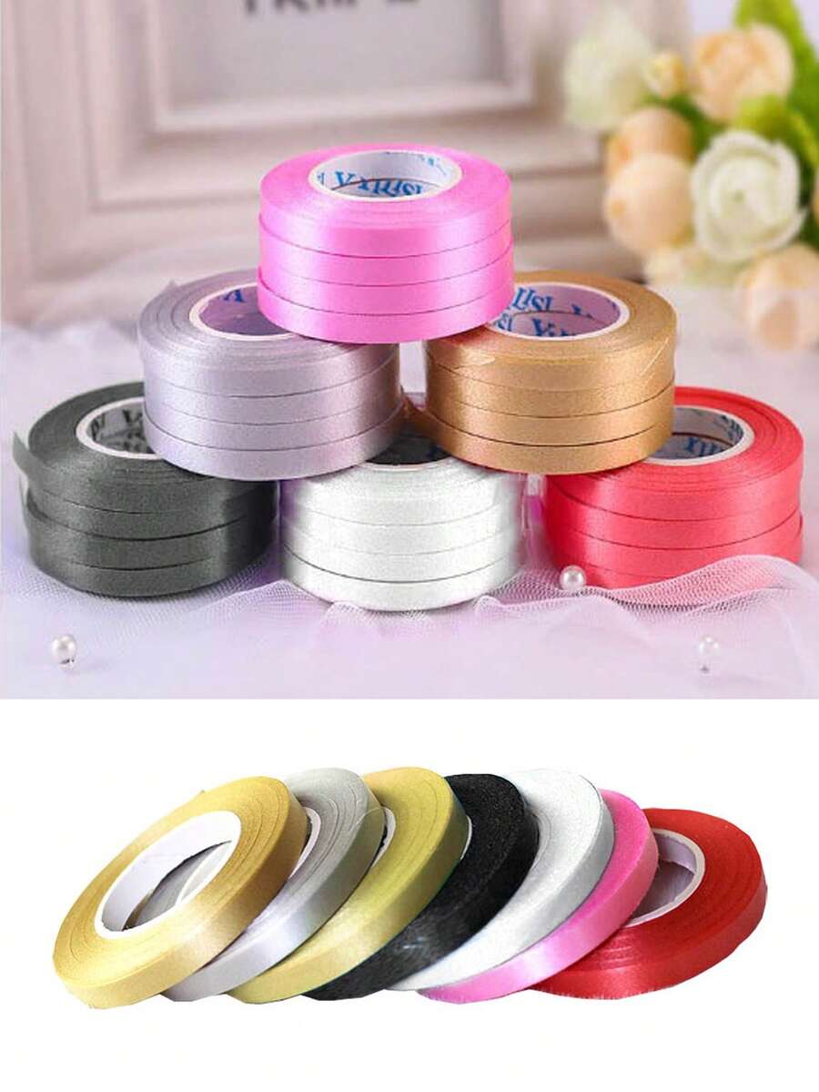 10pcs Ribbon Balloon Decorative Accessory (tying Ribbon) - Black - View 1