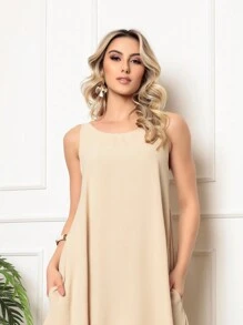 Women Dresses - Màu be - Xem 2