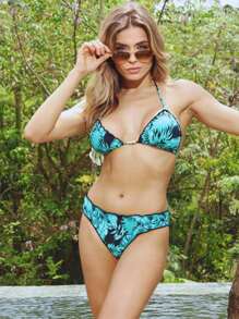 Women Bikini Sets - 軍綠色 - 查看 2