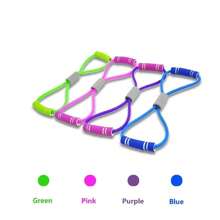 1pc 8-shaped Resistance Band For Home Exercising - For Chest, Arms And Shoulder Stretching - Strength Training And Pull Rope Exercising Equipment - Pink - View 2