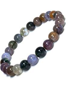 DAZCOLO 1入珠寶戴品,波西米亞極簡風格,自然8mm寶石串珠手鍊-女士度假、聚會、節日裝扮完美之選 - 彩色 - 查看 39