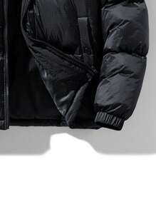 Áo khoác nam có túi xéo mùa đông - màu đen - Xem 6