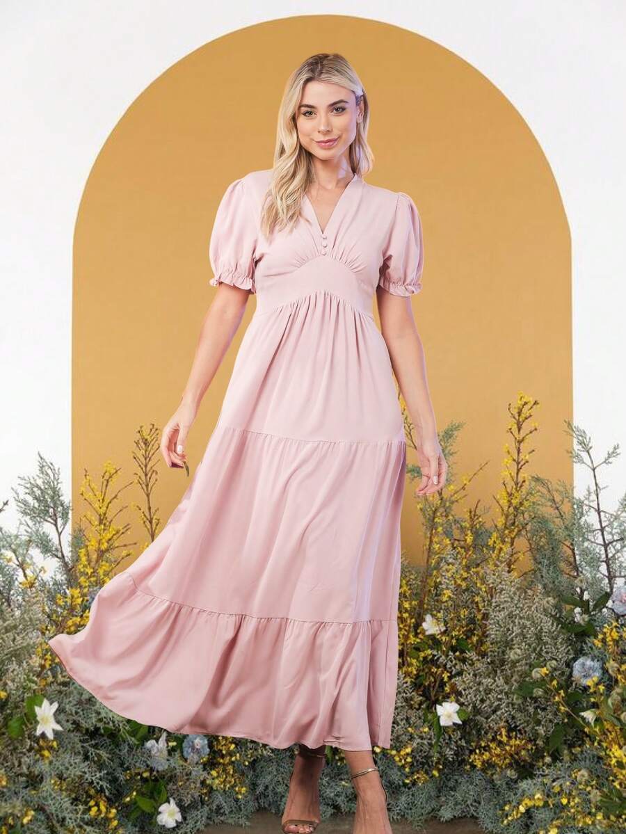 Women Dresses - 粉色 - 查看 1