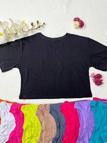 Women Tops - 黑色 - 查看 3