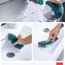1 件可彎曲硬毛清潔刷,硬毛角刷,浴室洗手台清潔刷,角落清潔刷