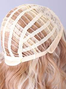 女性長捲髮假髮,美式合成纖維髮型,具有大波浪和豐盈感