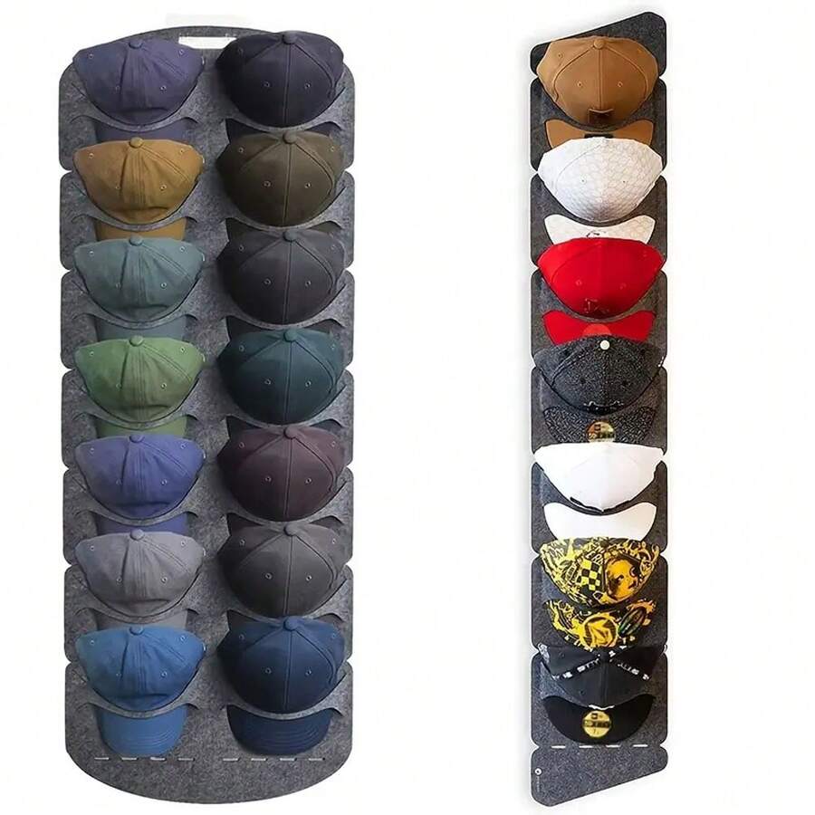 Baseball Cap Hat Rack, Foldable Hat Organizer For Baseball Cap, 14/7 Pocket Cap Organizer, Non-woven Door Back Hanging Cap Bag, Easy To Store And Display Your Collections - Multicolor - View 1