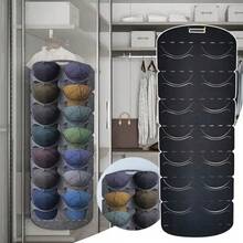 Baseball Cap Hat Rack, Foldable Hat Organizer For Baseball Cap, 14/7 Pocket Cap Organizer, Non-woven Door Back Hanging Cap Bag, Easy To Store And Display Your Collections - Multicolor - View 5