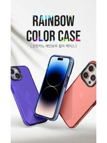 Silicon Rainbow Glossy Heavy Duty Case For Galaxy A24 - 粉色 - 查看 2