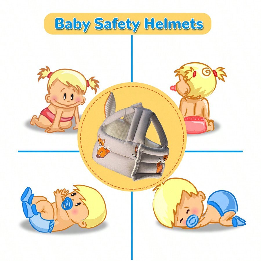 Baby Anti-Fall Head Protection Pad Toddler Walking Learning Head Guard ...