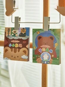 1 Random Style Cute Cartoon Animal Decorative Sticker For Diy Scrapbooking, Funny House Series Sticker Album - Multicolor - View 2