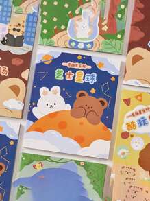 1 Random Style Cute Cartoon Animal Decorative Sticker For Diy Scrapbooking, Funny House Series Sticker Album - Multicolor - View 6