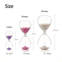 1 pezzo timer da 5 minuti, in vetro trasparente e sabbia bianca, per decorazione da tavolo in soggiorno/camera da letto/studio/ufficio, ottimo come regalo