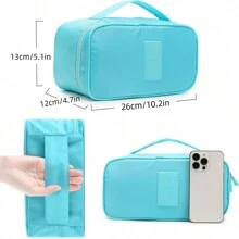 Grey Storage Bag Cosmetic Bag Makeup Bag Storage Makeup Organizer Makeup Case - Grey - View 4
