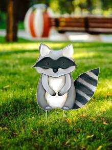 1入組卡通叢林動物草坪裝飾標誌,中空印刷,適用於草坪和嬰兒院標誌,全年可用