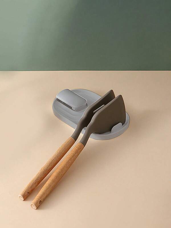 1pc Kitchen Foldable Lid, Turner, Utensil Holder With Drain Rack