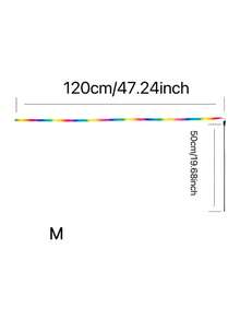 Pet Toy Double-sided Rainbow Ribbon Teaser Wand, Interactive Cat Toy, Two Sizes - Multicolor - View 6