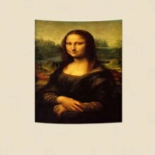 1 Miếng Thế giới Nổi tiếng Bức tranh sơn dầu Mona Lisa Tấm thảm Đào Da Nhà  Trang trí Trang trí tường Đối với Phòng khách , Phòng ngủ Và Ký túc xá - Màu vàng - Xem 3