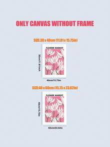 1入組花市場海報,花印刷掛畫,柔和淡色海報,柔和淡色墻面裝飾,柔和淡色花卉牆海報,花卉掛畫,花海報和印刷無框