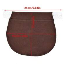 1個孕婦褲子腰部擴展器,彈性帶和金屬扣擴張器,適用於孕婦牛仔褲,長褲,褲子 - 咖啡棕 - 查看 4