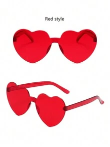 Party Heart Shaped Glasses - Multicolor - View 2