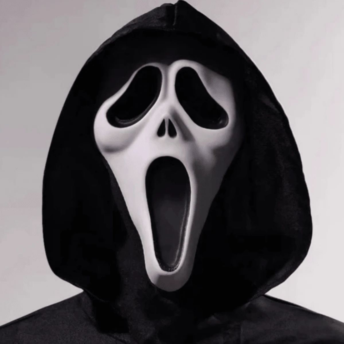 1 Pieza Máscara De Cara De Fantasma De Halloween - Negro - Ver 1