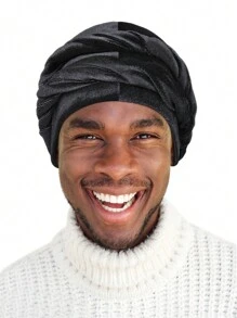 絲綢緞光線束頭巾頭套預綁骷髏帽,男女著用睡眠護髮帽