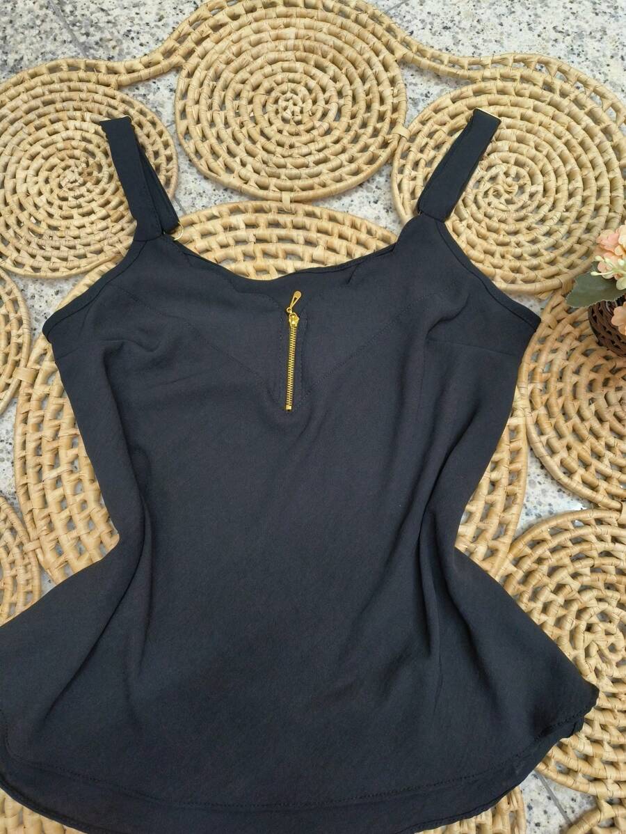 Women Tank Tops & Camis - 黑色 - 查看 1