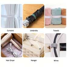 1入組電纜管理線固定器,魔術貼帶和組織電纜線夾片,適用於電腦 - 灰色 - 查看 3