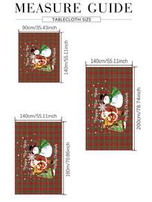 1入組聖誕主題圖案桌布 - 多樣化色 - 查看 6