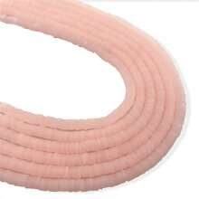 350顆6mm果凍彩色聚合物粘土珠,圓盤磨砂松散間隔珠,適用於手鍊,項鍊,縫紉和製作珠寶