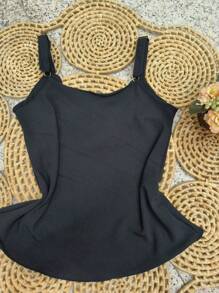 Women Tank Tops & Camis - 黑色 - 查看 3