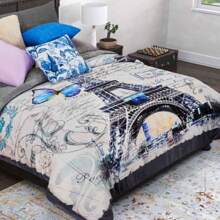 Soft Shearling Reverse Coverlet - Grey - View 2