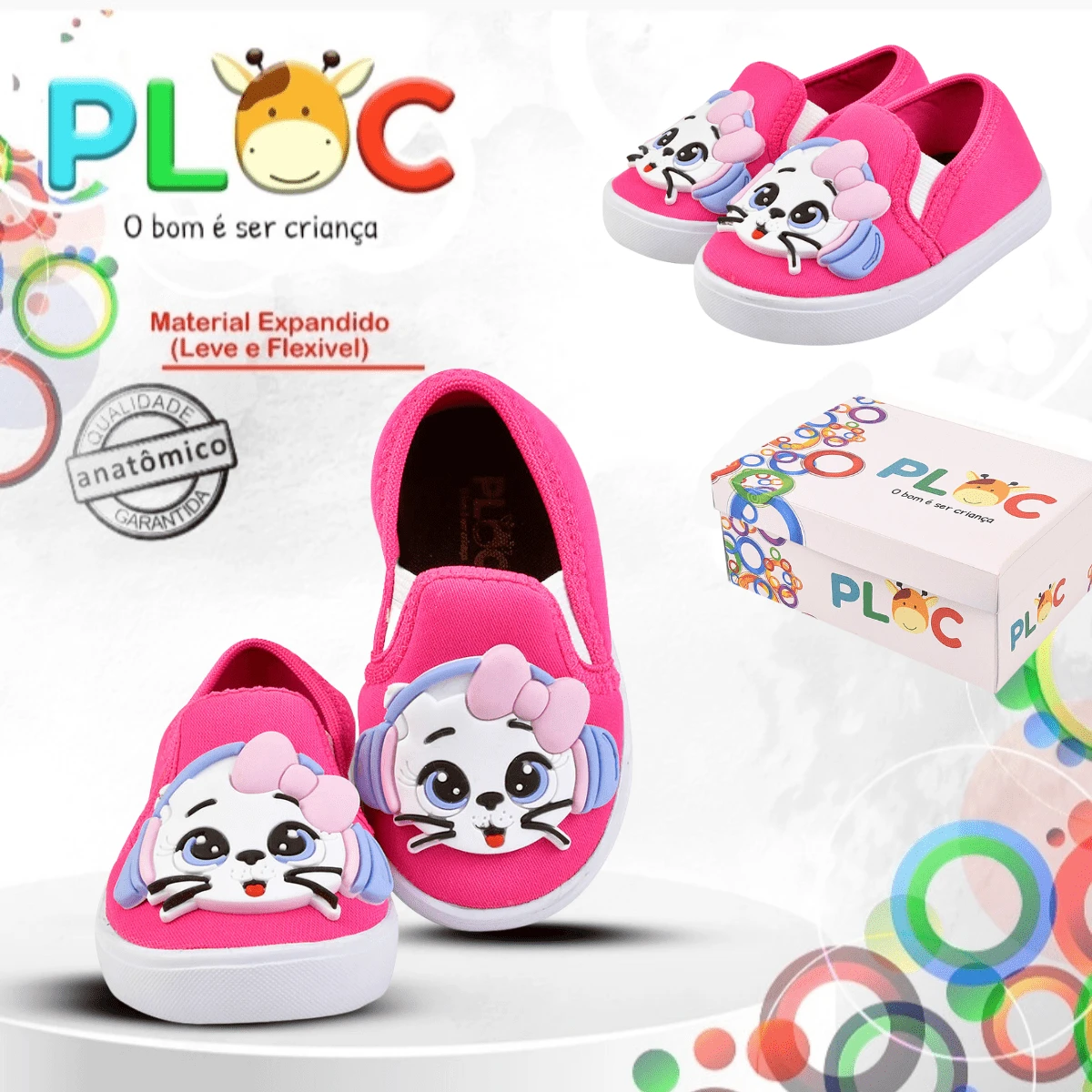 Kids Flats - 玫紅色 - 查看 1