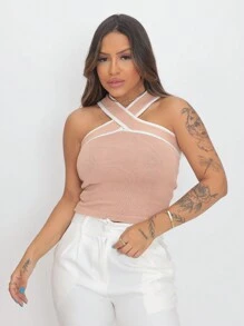 Women Knit Tops - Màu nâu  Mocha - Xem 5